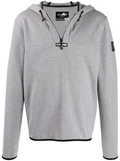 Plein Sport logo hoodie with zip detail