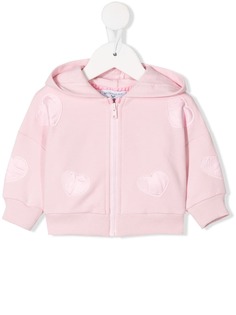 Monnalisa heart patch hoodie
