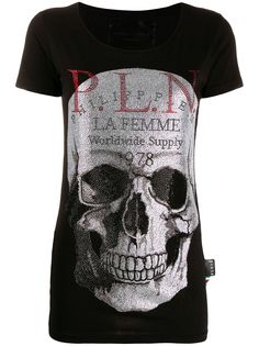 Philipp Plein футболка с принтом Skull и кристаллами