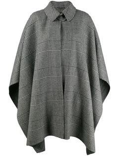 Ermanno Scervino check print cape coat