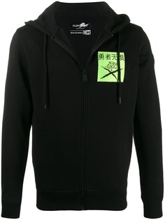 Plein Sport embroidered hoodie with print detail