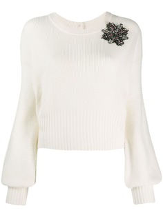 Pinko brooch embellished jumper