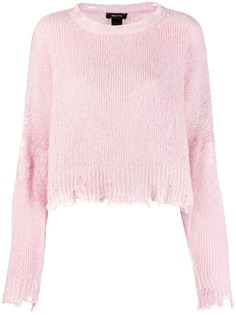 Avant Toi distressed cropped jumper