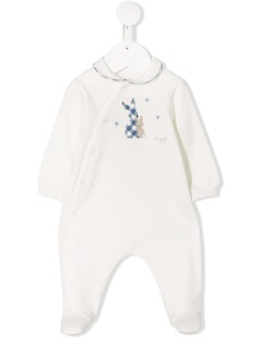 Il Gufo embroidered bunny pyjama romper