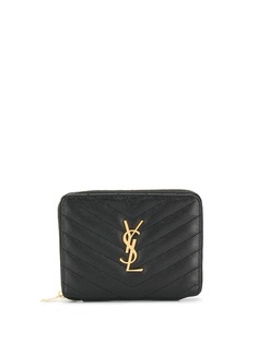 Saint Laurent monogram plaque wallet