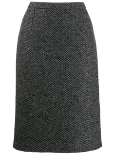 Red Valentino chevron pencil skirt