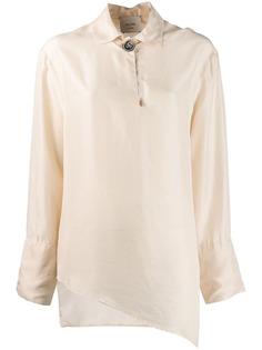 Alysi asymmetric hem blouse