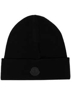 Moncler MONC BERRETTO TRICOT HAT BLK BLK LOGO