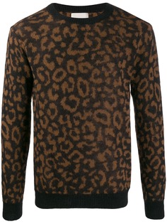 Laneus animal knit jumper