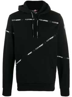Plein Sport logo stripe hoodie