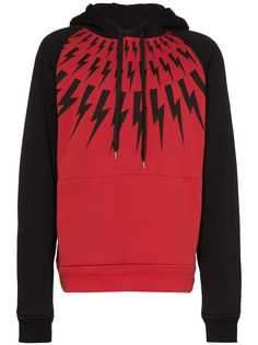 Neil Barrett Thunderbolt print hoodie