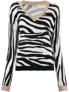 Liu Jo zebra knit jumper
