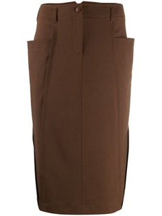 Alberta Ferretti patch pocket pencil skirt