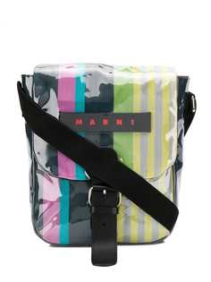 Marni glossy striped shoulder bag