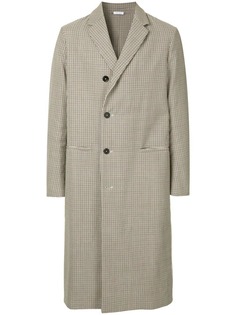 Jil Sander длинное пальто в клетку