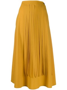 Alysi fringed midi skirt