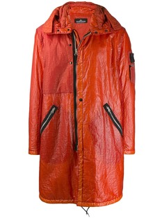 Stone Island Shadow Project длинный плащ с капюшоном