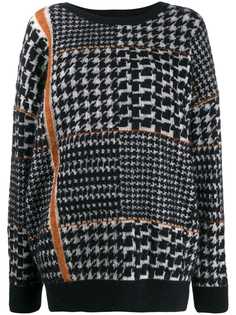 Gentry Portofino oversized houndstooth jumper