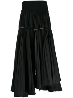 Sacai pleated flared skirt