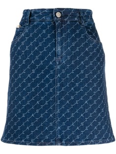 Stella McCartney Kids джинсовая юбка с логотипом