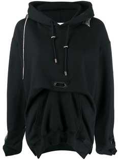 Collina Strada asymmetric chain detail hoodie