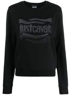 Just Cavalli толстовка с декорированным логотипом