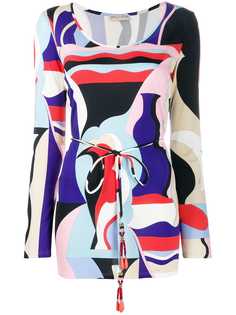 Emilio Pucci топ Vallauris с длинными рукавами и принтом