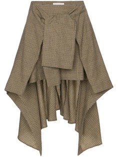 Chloé юбка асимметричного кроя в клетку