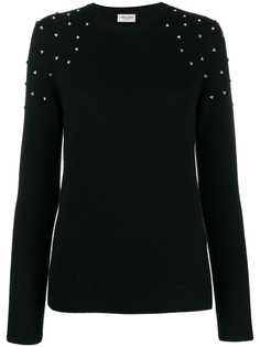 Saint Laurent кашемировый свитер с кристаллами