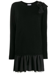 Red Valentino трикотажное платье с баской