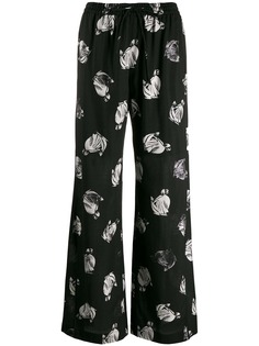 Lanvin брюки палаццо с принтом