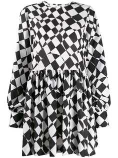 MSGM короткое платье с геометричным принтом