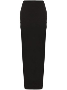Rick Owens юбка с завышенной талией и разрезом