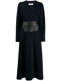 Lanvin платье макси с поясом на молнии
