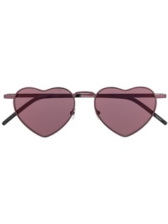 Saint Laurent Eyewear солнцезащитные очки с оправой в форме сердца