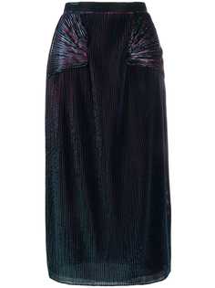 Marco De Vincenzo плиссированная юбка с эффектом металлик