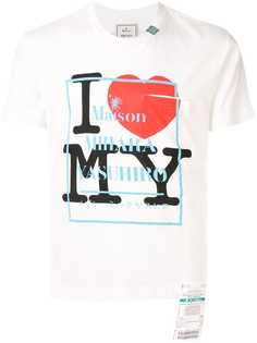 Maison Mihara Yasuhiro футболка с принтом I Love MY