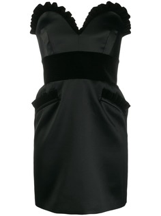 Moschino атласное платье-бюстье Enver