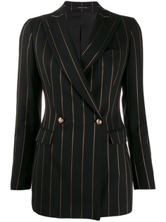 Tagliatore longline pinstripe suit jacket