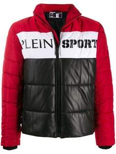 Plein Sport colour block quilted jacket