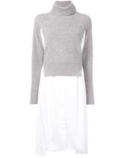 Sacai roll neck jumper dress