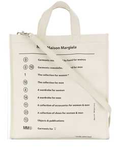 Mm6 Maison Margiela numbers logo tote