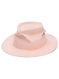 Nick Fouquet embroidered stripe detail hat