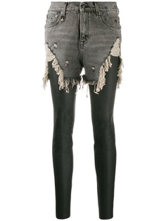 R13 contrast skinny jeans