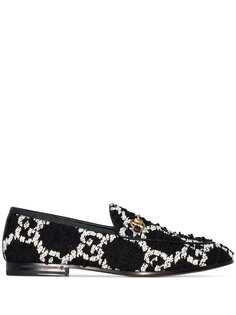 Gucci лоферы Jordaan с узором GG