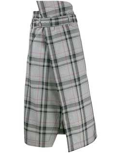 3.1 Phillip Lim юбка в шотландскую клетку с поясом