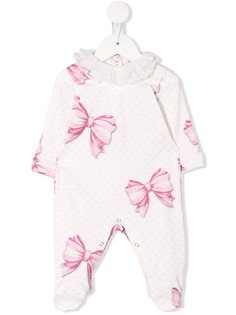 Monnalisa bow print babygrow
