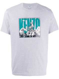 Kenzo Tiger logo wave print T-shirt