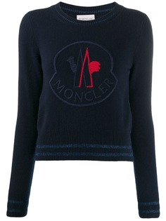 Moncler oversized logo knitted sweater