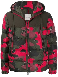 Moncler camouflage print puffer jacket